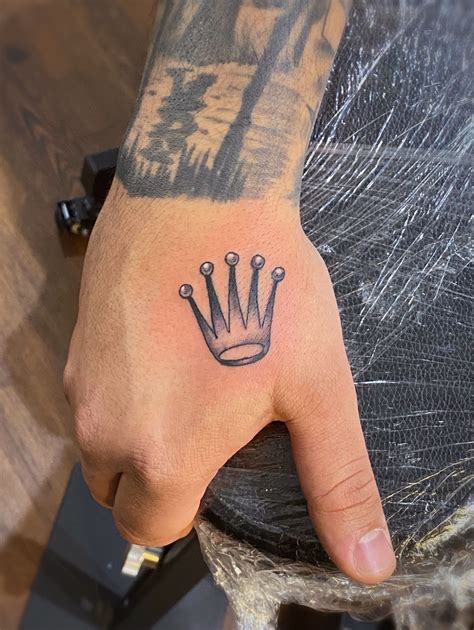 rolex cornw tatto|Rolex crown tattoo stencil.